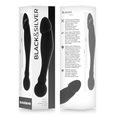 BLACK&SILVER - KARL G-SPOT STIMULATING DILDO 18 CM