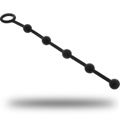 BLACK&SILVER - KORG SILICONE ANAL CHAIN 23 CM