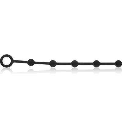 BLACK&SILVER - KORG SILICONE ANAL CHAIN 23 CM