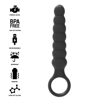 BLACK&SILVER - BOB POWERFUL ANAL BEADS SILICONE