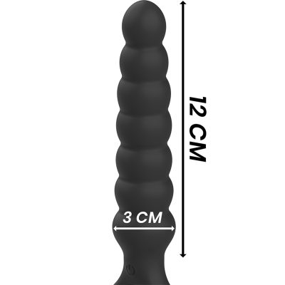 BLACK&SILVER - BOB POWERFUL ANAL BEADS SILICONE