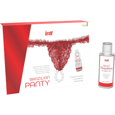 INTT - CALÇA VERMELHA BRASILEIRA COM PÉROLAS E GEL LUBRIFICANTE 50ML