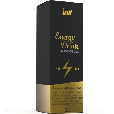 INTT - GEL DE MASSAGEM COM ENERGIA AROMATIZADA BEBIDA E EFEITO AQUECENTE