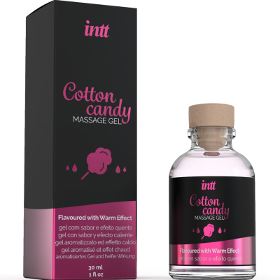 INTT - GEL DE MASSAGEM COM SABOR ALGODÃO DOCE E EFEITO AQUECENTE