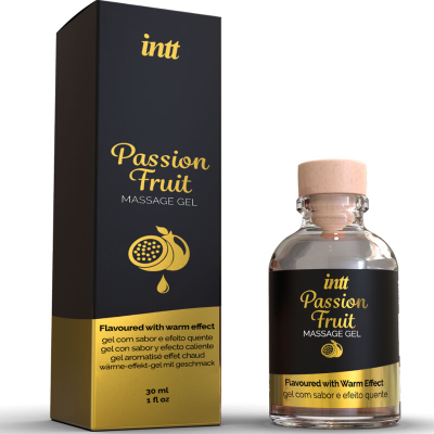 INTT - GEL DE MASSAGEM COM SABOR DE MARACUJÁ COM EFEITO CALOR