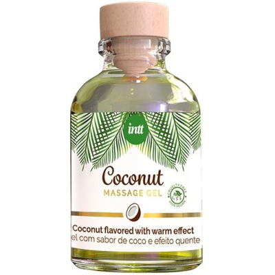 INTT - GEL DE MASSAGEM VEGANO COM SABOR DE COCO E EFEITO AQUECENTE