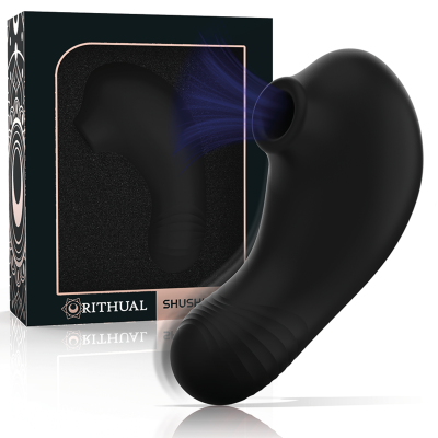 RITHUAL - ESTIMULADOR SHUSHU PRO CLITORAL 2 MOTORES POTENTES AQUA PRETO