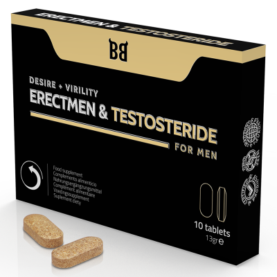 BLACKBULL BY SPARTAN™ - ERECTMEN & PODER DE TESTOSTERIDA E TESTOSTERONA PARA HOMENS 10 C PSULAS