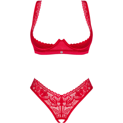 OBSESSIVE - LACELOVE CUPLESS CONJUNTO DE DUAS PEÇAS VERMELHO XL/XXL