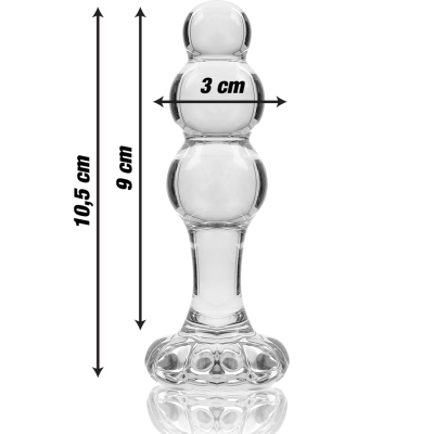 NEBULA SERIES BY IBIZA™ - MODELO 1 PLUG VIDRO BOROSILICADO 10,7 X 3 CM TRANSPARENTE