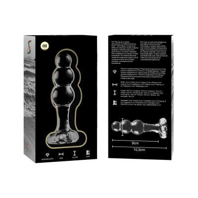 NEBULA SERIES BY IBIZA™ - MODELO 1 PLUG VIDRO BOROSILICADO 10,7 X 3 CM TRANSPARENTE