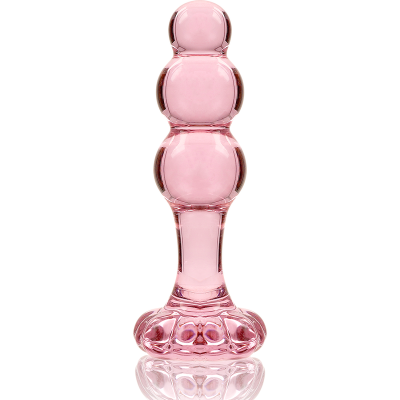 NEBULA SERIES BY IBIZA™ - MODELO 1 PLUG ANAL VIDRO BOROSILICADO 10,7 X 3 CM ROSA