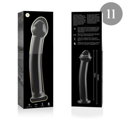 NEBULA SERIES BY IBIZA™ - MODELO 11 DILDO VIDRO BOROSILICADO 16 X 3 CM TRANSPARENTE