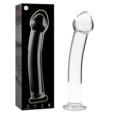 NEBULA SERIES BY IBIZA™ - MODELO 11 DILDO VIDRO BOROSILICADO 16 X 3 CM TRANSPARENTE