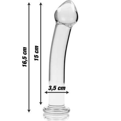 NEBULA SERIES BY IBIZA™ - MODELO 11 DILDO VIDRO BOROSILICADO 16 X 3 CM TRANSPARENTE