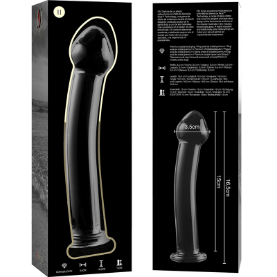 NEBULA SERIES BY IBIZA™ - MODELO 11 DILDO VIDRO BOROSILICADO 16 X 3 CM TRANSPARENTE