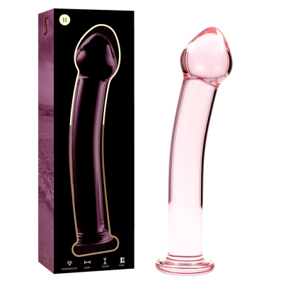 NEBULA SERIES BY IBIZA™ - MODELO 11 DILDO VIDRO BOROSILICADO 16 X 3 CM ROSA