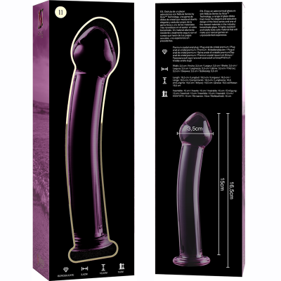 NEBULA SERIES BY IBIZA™ - MODELO 11 DILDO VIDRO BOROSILICADO 16 X 3 CM ROSA