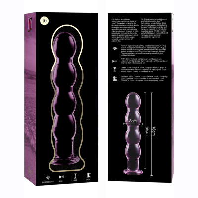 NEBULA SERIES BY IBIZA™ - MODELO 10 DILDO VIDRO BOROSILICADO 16,5 X 3,5 CM ROSA