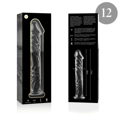 NEBULA SERIES BY IBIZA™ - MODELO 12 DILDO VIDRO BOROSILICADO 17 X 3,5 CM TRANSPARENTE