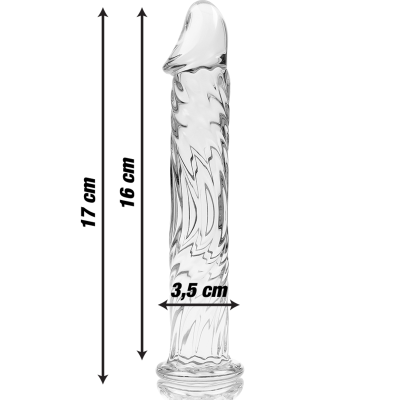 NEBULA SERIES BY IBIZA™ - MODELO 12 DILDO VIDRO BOROSILICADO 17 X 3,5 CM TRANSPARENTE