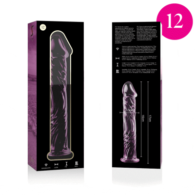 NEBULA SERIES BY IBIZA™ - MODELO 12 DILDO VIDRO BOROSILICADO 17 X 3,5 CM ROSA