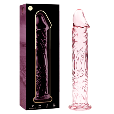 NEBULA SERIES BY IBIZA™ - MODELO 12 DILDO VIDRO BOROSILICADO 17 X 3,5 CM ROSA