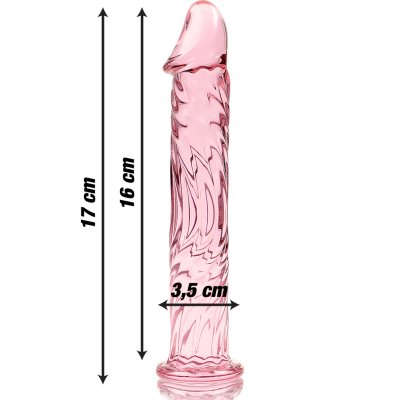 NEBULA SERIES BY IBIZA™ - MODELO 12 DILDO VIDRO BOROSILICADO 17 X 3,5 CM ROSA