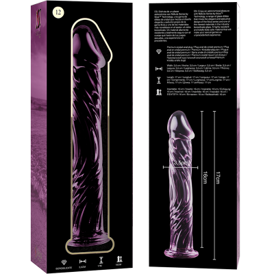 NEBULA SERIES BY IBIZA™ - MODELO 12 DILDO VIDRO BOROSILICADO 17 X 3,5 CM ROSA