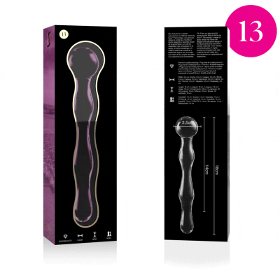 NEBULA SERIES BY IBIZA™ - MODELO 13 DILDO VIDRO BOROSILICADO 18 X 3,5 CM ROSA