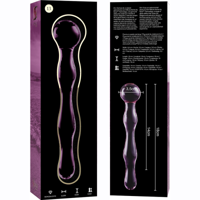 NEBULA SERIES BY IBIZA™ - MODELO 13 DILDO VIDRO BOROSILICADO 18 X 3,5 CM ROSA