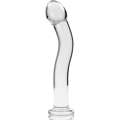 SÉRIE NEBULA BY IBIZA™ - MODELO 18 DILDO VIDRO BOROSILICADO 18,5 X 3,5 CM TRANSPARENTE