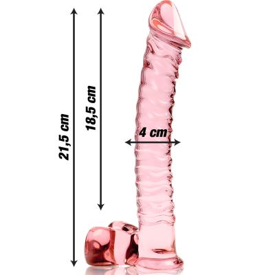 NEBULA SERIES BY IBIZA - MODELO 23 DILDO VIDRO BOROSILICADO 21,5 X 4 CM ROSA