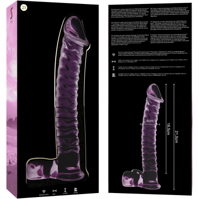 NEBULA SERIES BY IBIZA - MODELO 23 DILDO VIDRO BOROSILICADO 21,5 X 4 CM ROSA
