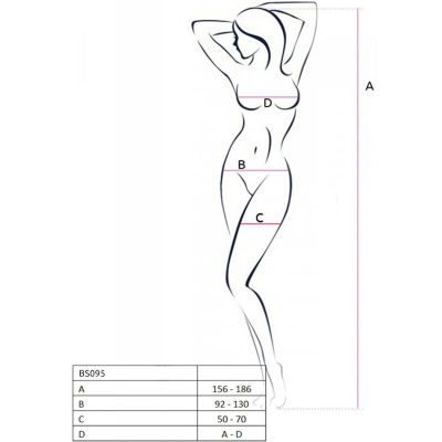 PAIXÃO - BS095 BODYSTOCKING PRETO TAMANHO ÚNICO