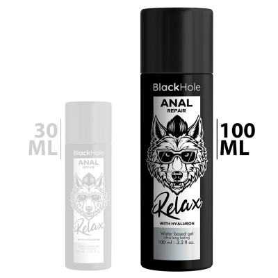 BLACK HOLE - REPARO ANAL RELAX À BASE DE ÁGUA COM HYALURON 100 ML