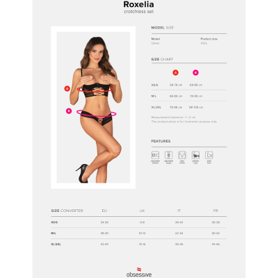 OBSESSIVE - ROXELIA CONJUNTO CUPLESS DUAS PEÇAS XL/XXL