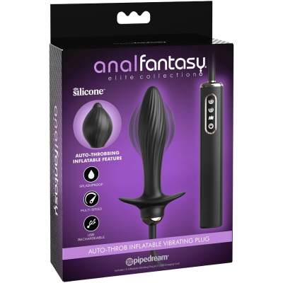 COLEÇÃO ANAL FANTASY ELITE - PLUG INFLÁVEL E VIBRADOR AUTO-THROB