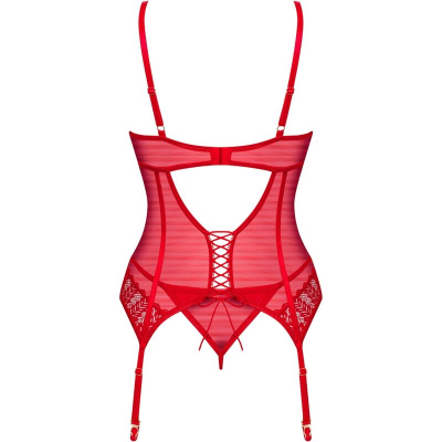 OBSESSIVE - INGRIDIA CORSET E TANGA VERMELHA XS/S