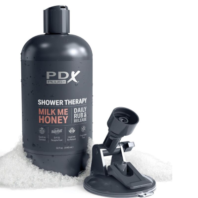 PDX PLUS - MASTURBADOR DE STROKER DE DESIGN DISCRETO COM GARRAFA DE SHAMPOO MILK ME HONEY CANDY