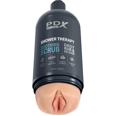 PDX PLUS - MASTURBADOR STROKER DE DESIGN DISCRETO COM FRASCOS DE SHAMPOO ESFOLIANTE CALMANTE