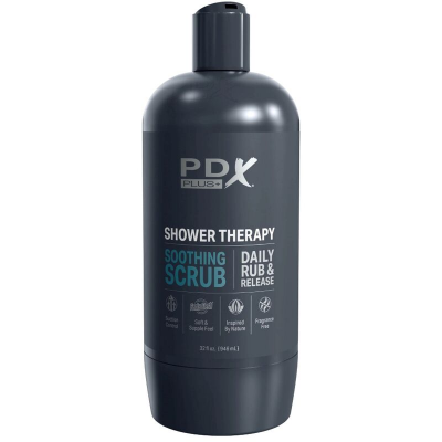 PDX PLUS - MASTURBADOR STROKER DE DESIGN DISCRETO COM FRASCOS DE SHAMPOO ESFOLIANTE CALMANTE