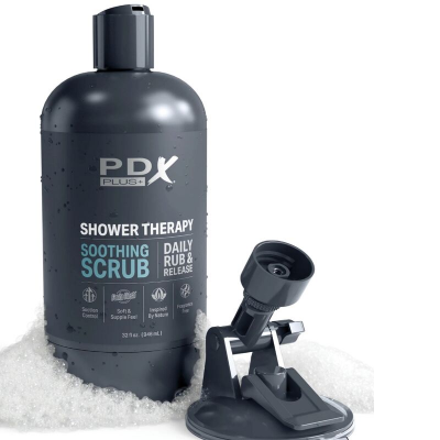 PDX PLUS - MASTURBADOR STROKER DE DESIGN DISCRETO COM FRASCOS DE SHAMPOO ESFOLIANTE CALMANTE