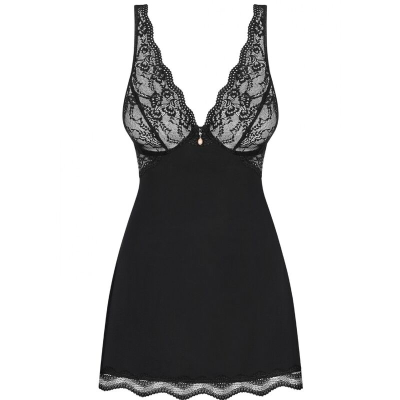 OBSESSIVE - LUVAE BABYDOLL E TANGA PRETO XS/S