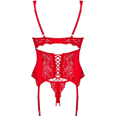 OBSESSIVE - AMOR CHERRIS CORSET  & TANGA L/XL