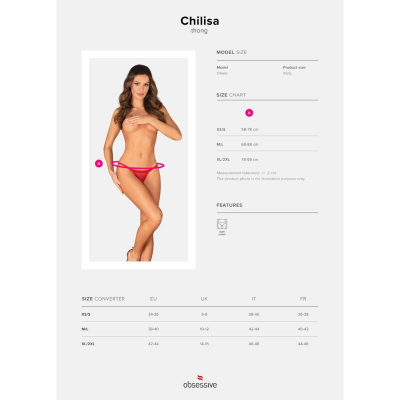OBSESSIVE - TANGA SEM CROTCHLESS CHILISA XS/S