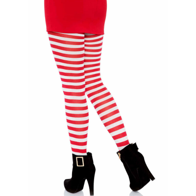 LEG AVENUE - CALÇAS LISTRADAS BRANCO/VERMELHO