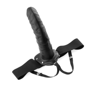 FETISH FANTASY 19 CM HOLLOW STRAP-ON BLACK