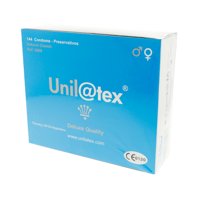 UNILATEX - PRESERVATIVOS NATURAIS 144 UNIDADES